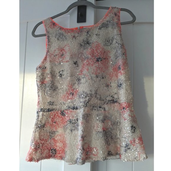 Banana Republic Tops - Banana Republic Floral Sequin Sleeveless Blouse/Shirt Size 14